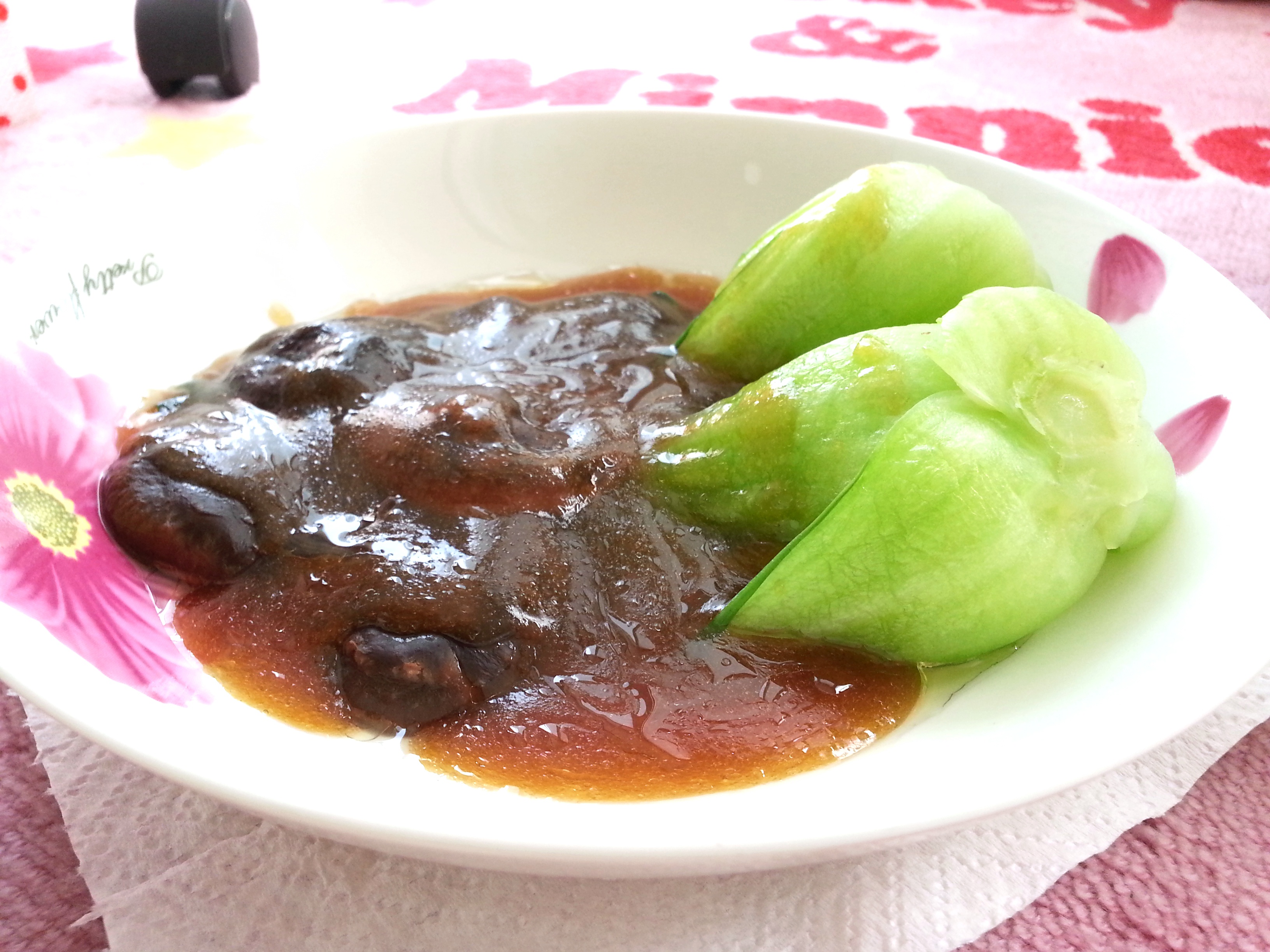 浇汁香菇油菜