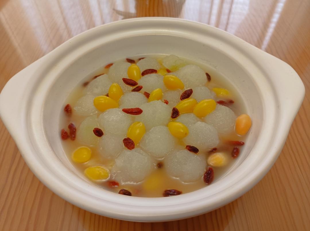 夏季十道素~主菜（二）~清炖白果冬瓜球的做法
