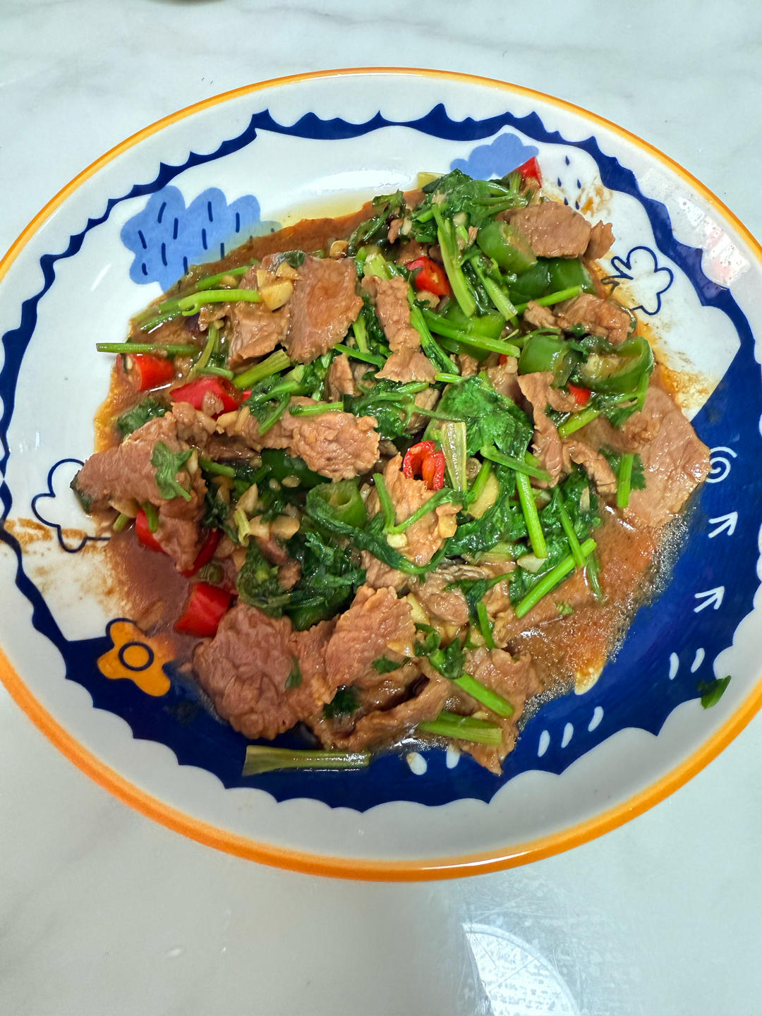 香菜炒牛肉（嫩）