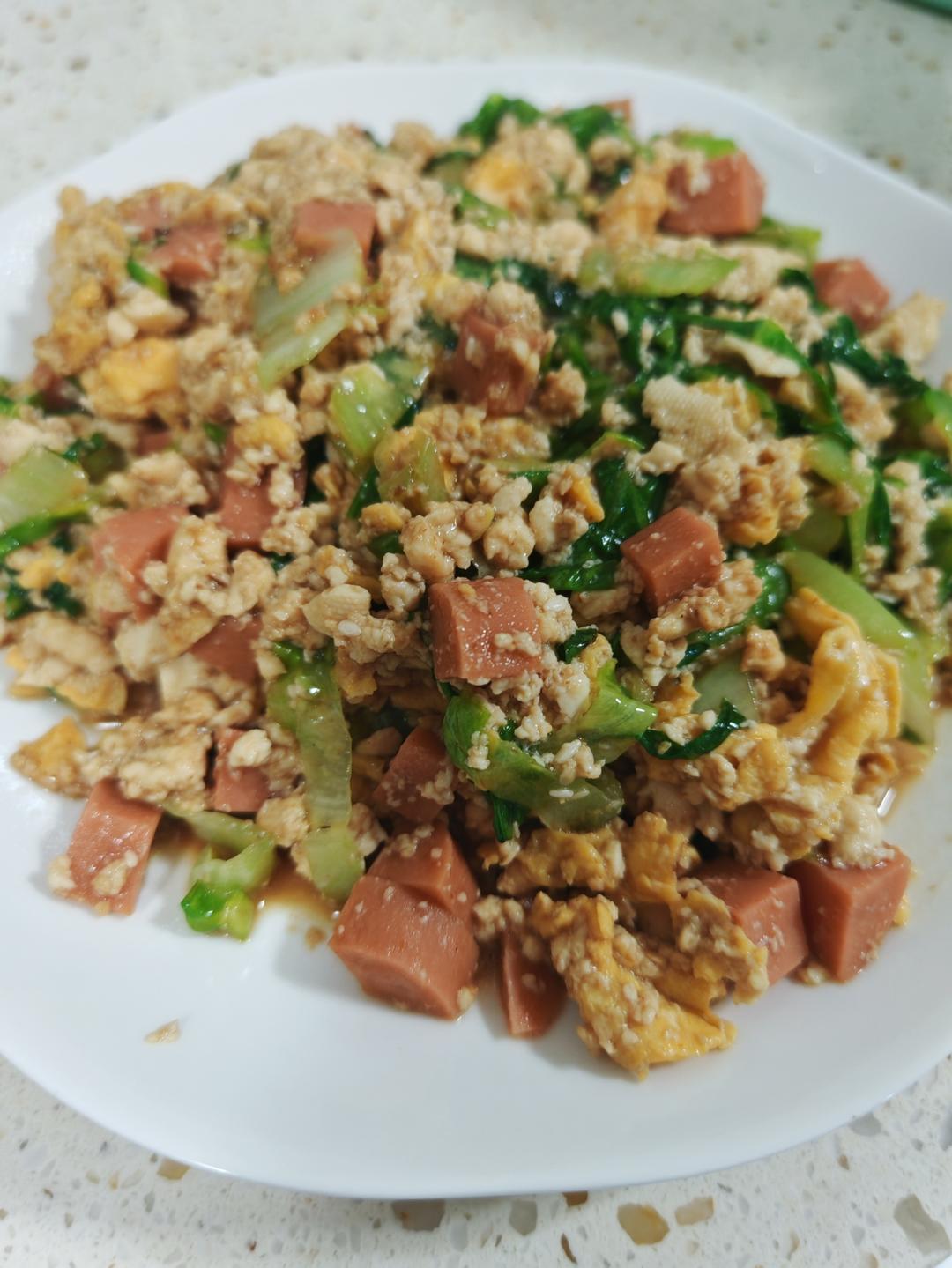 低卡饱腹的减脂餐——无米豆腐炒蛋