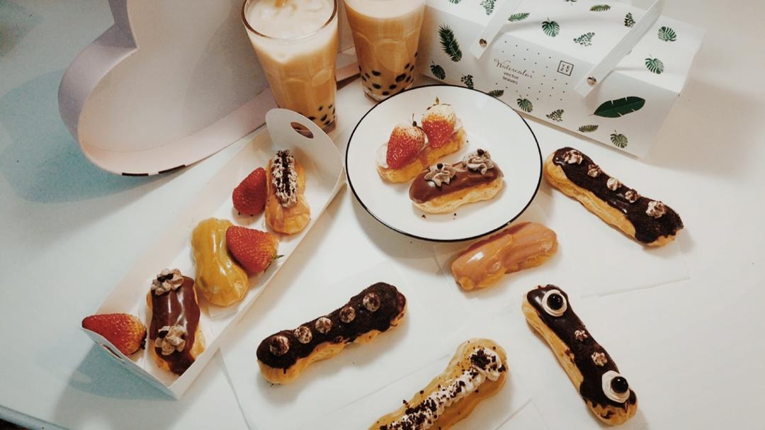 （视频菜谱）手指泡芙 Éclair／闪电泡芙