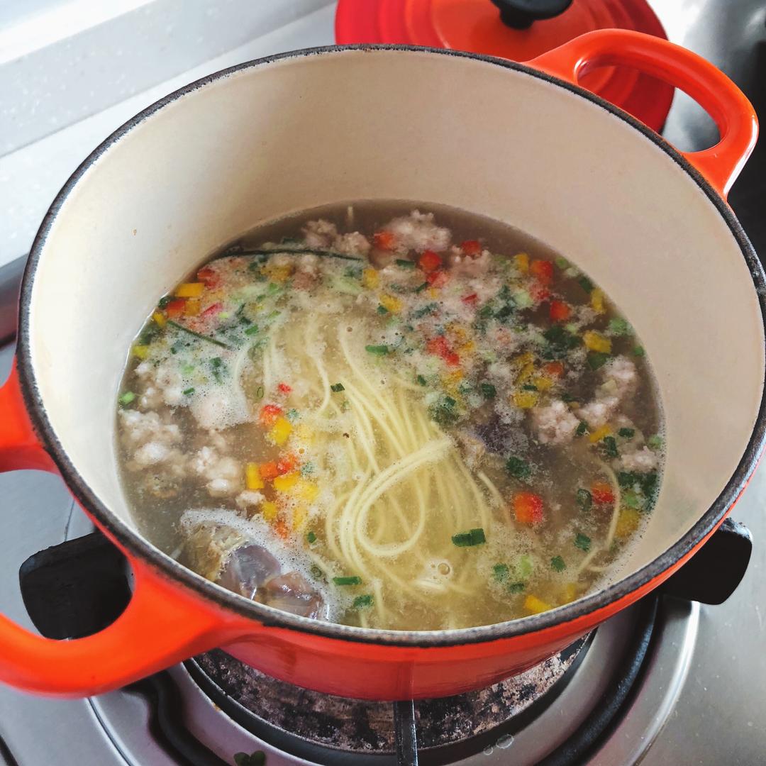 彩椒虾仁肉末面（宝宝辅食）