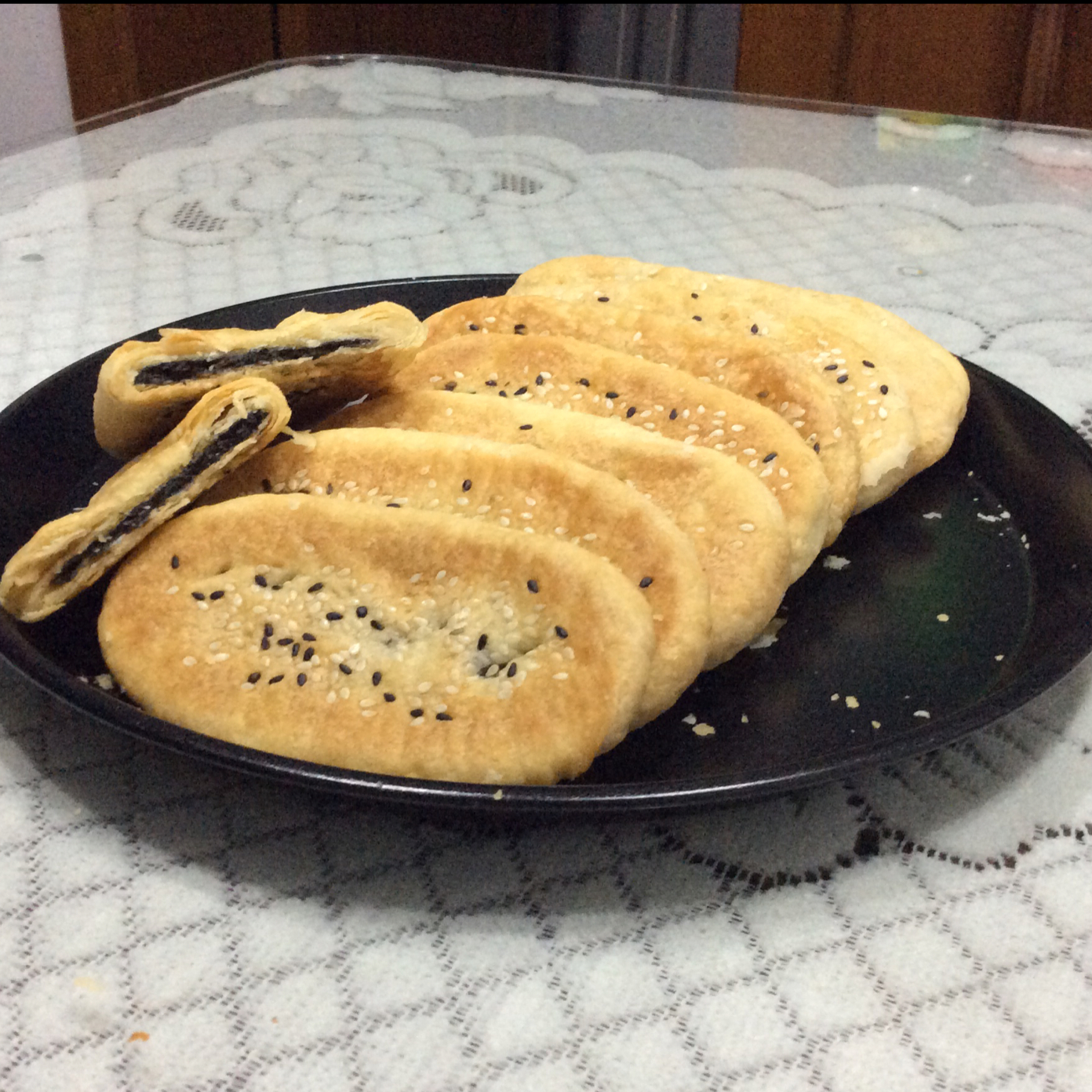芝麻椒盐牛舌饼（北京小吃）