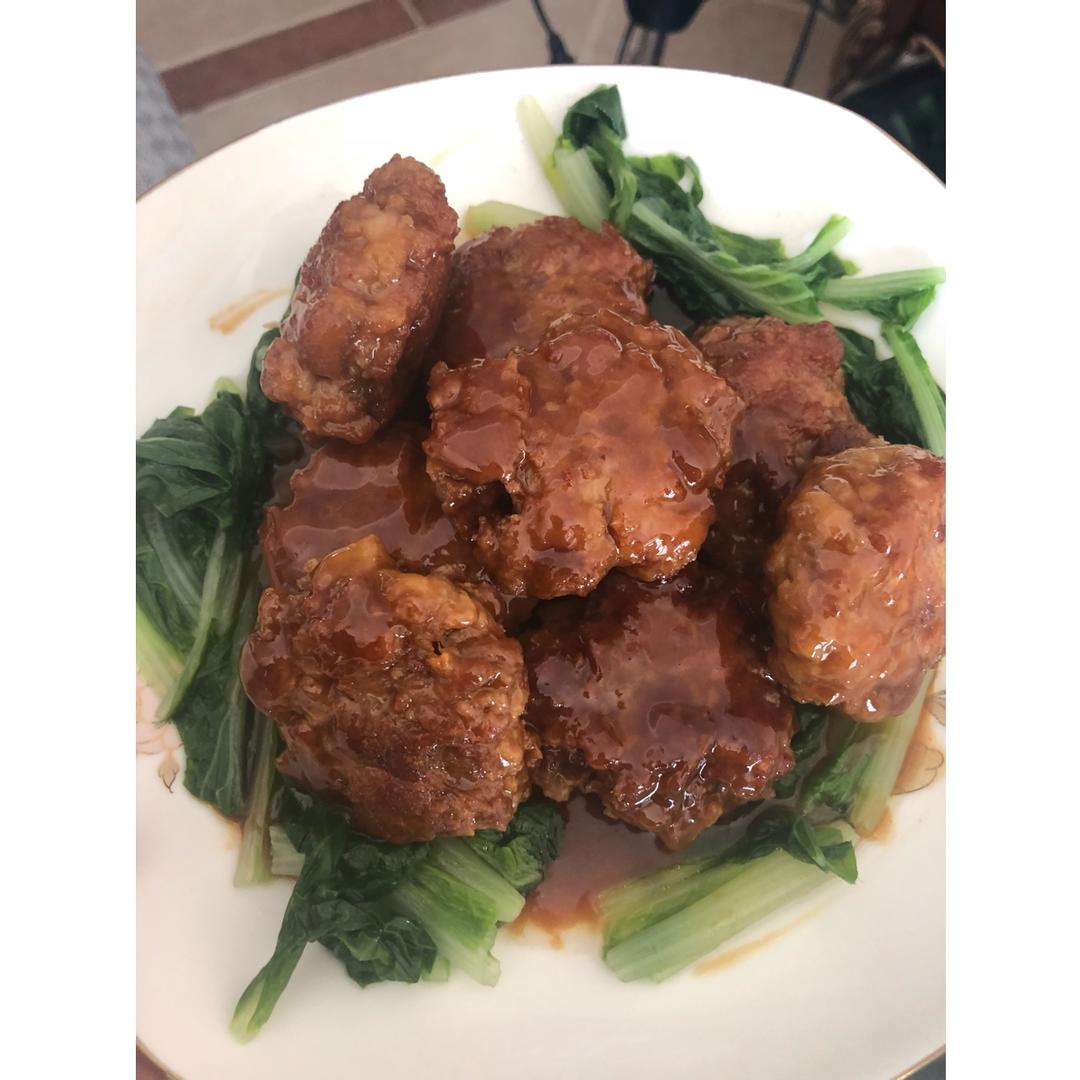 油条肉丸（油条版狮子头）