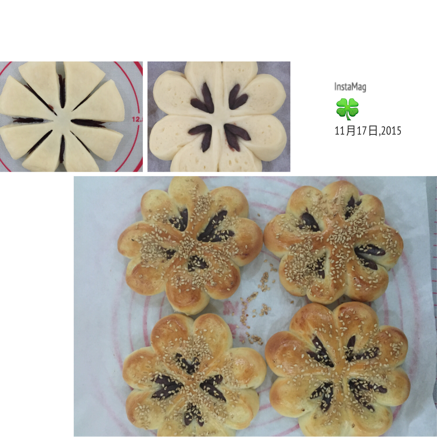 紫薯四叶草面包（汤种法）