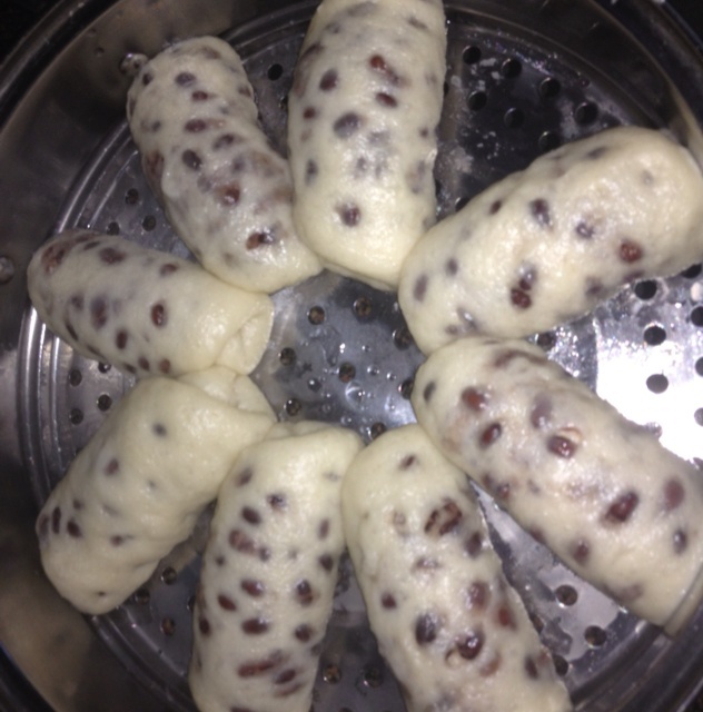 抹茶蜜豆馒头