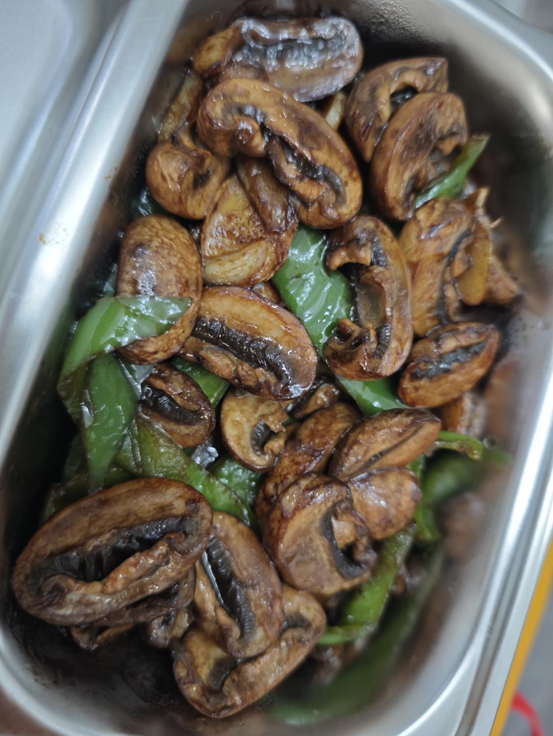 素炒鲜口蘑（白蘑菇），快手家常菜