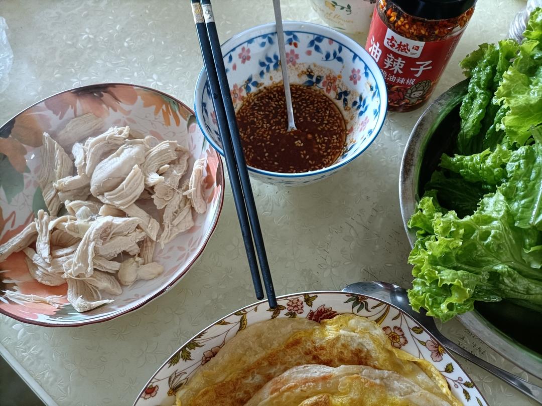 吃不胖的生菜鸡丝卷