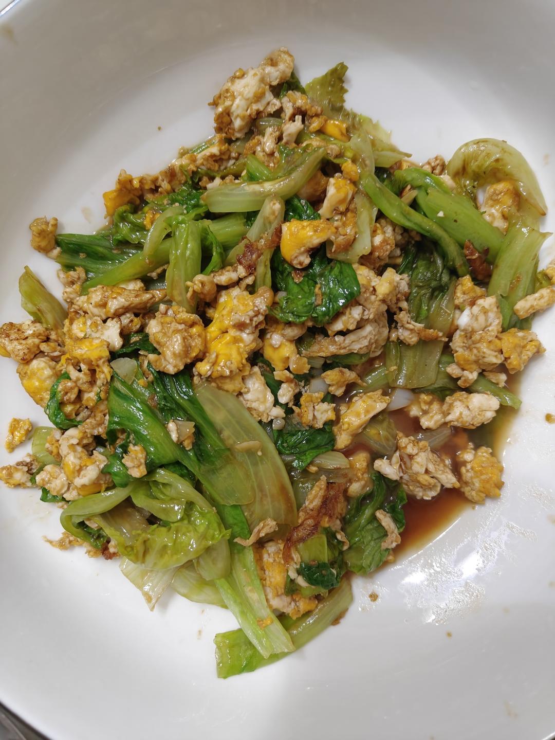 生菜炒鸡蛋很下饭🌶️