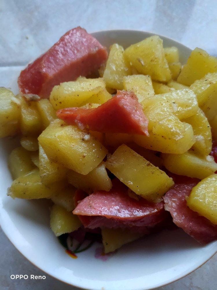 孜然土豆火腿肠 香辣过瘾还便宜！