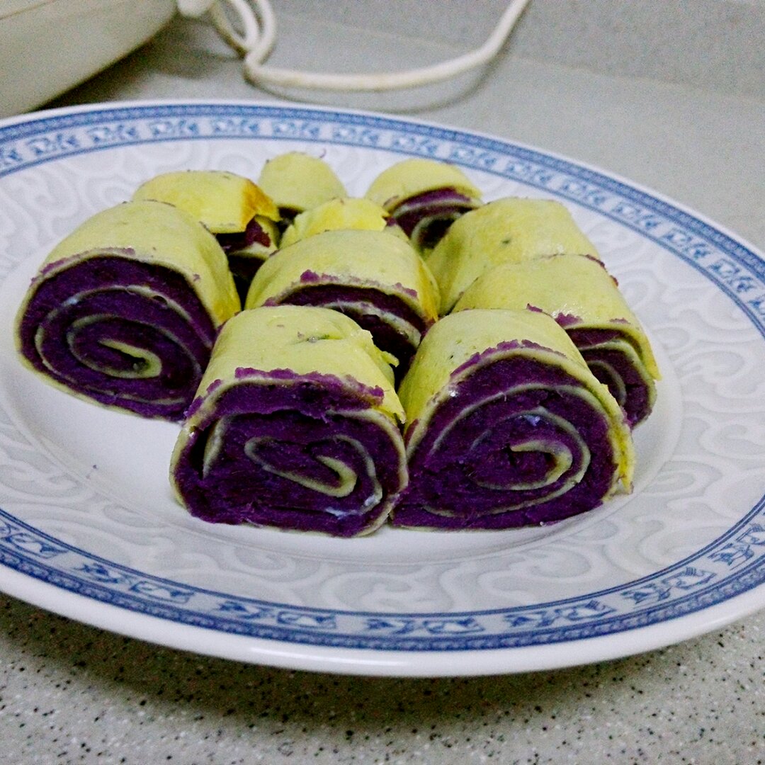 紫薯鸡蛋卷