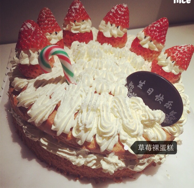 过个萌萌的圣诞节——圣诞欢乐巧克力裸蛋糕