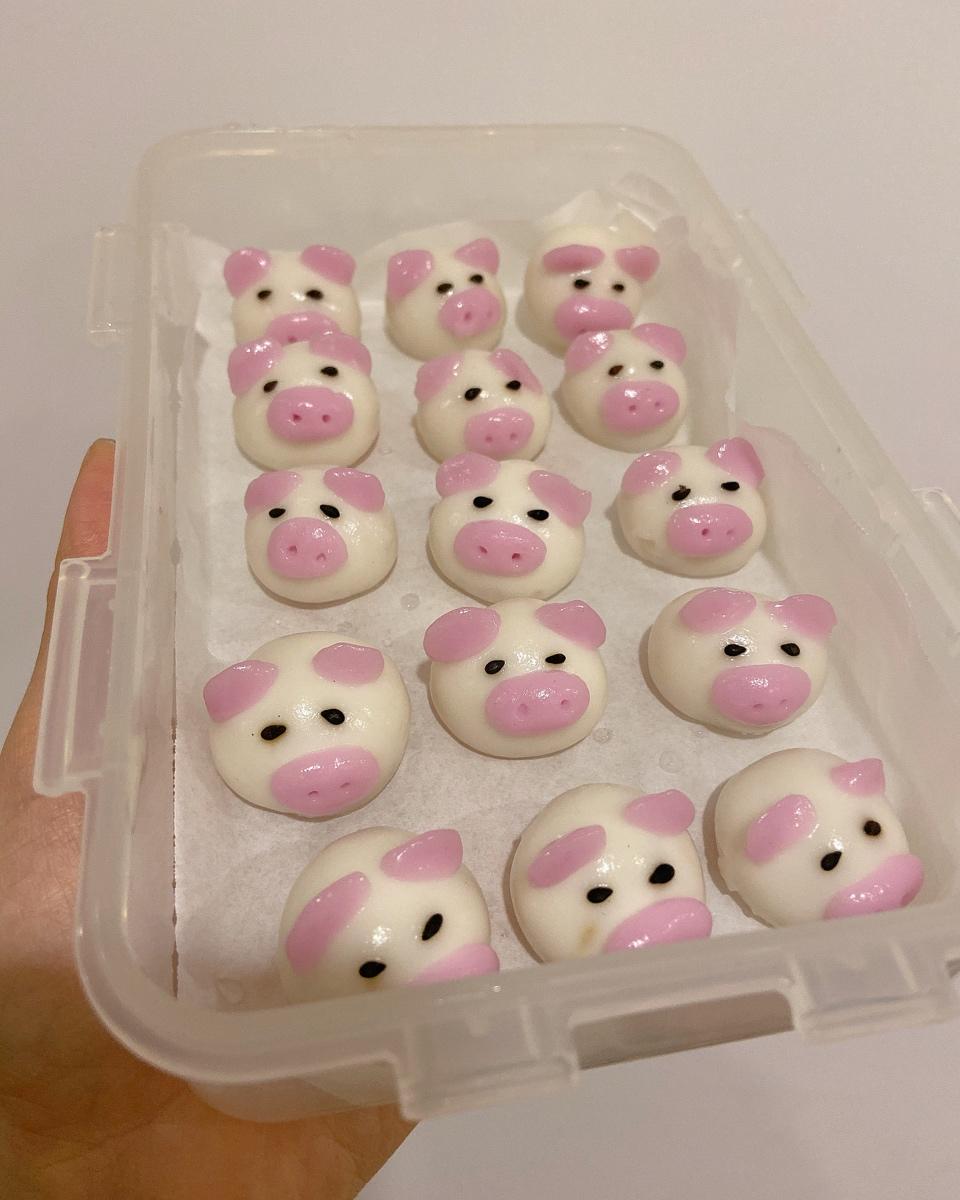 不开裂的卡通汤圆（含花生芝麻馅做法）