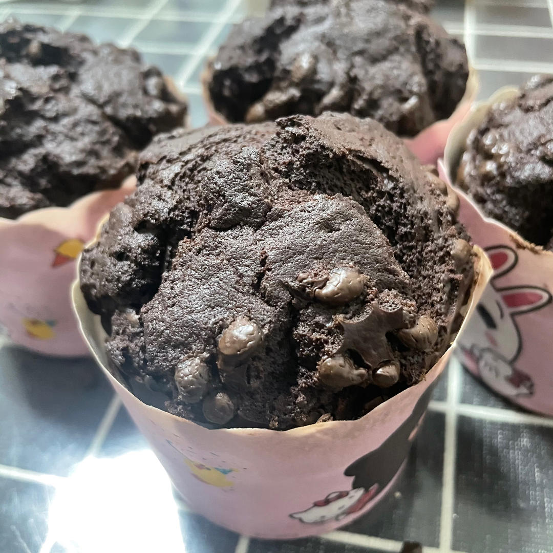 超好吃的巧克力可可麦芬（参考小红书姗胖版）