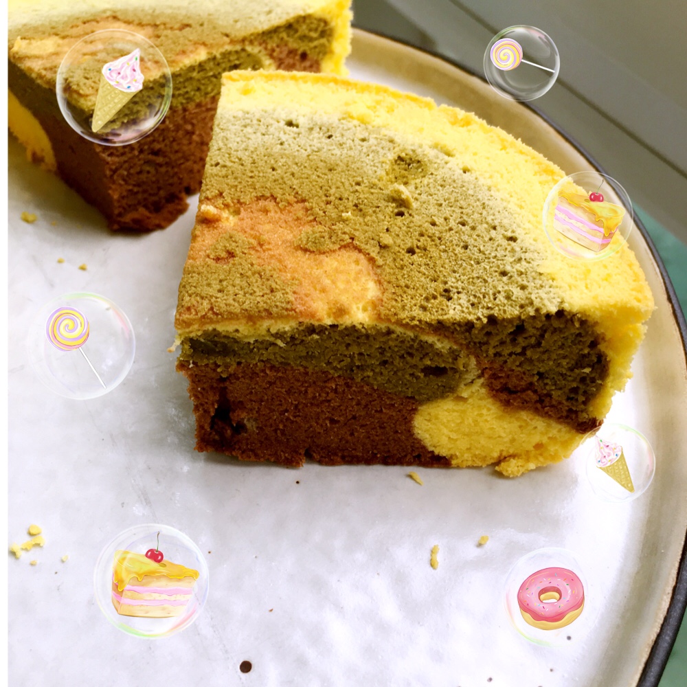 迷彩戚风蛋糕（六寸）