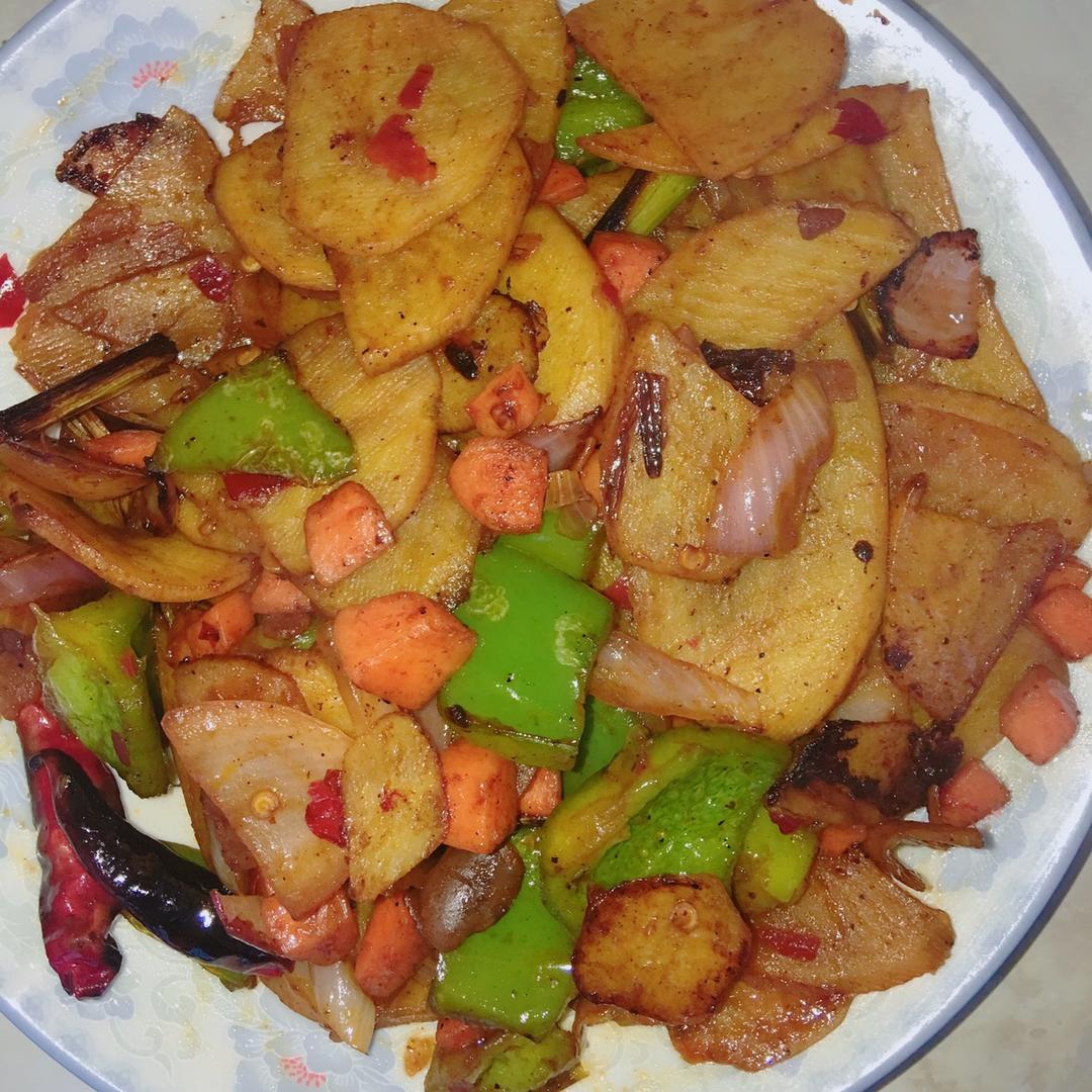 洋葱青椒炒土豆