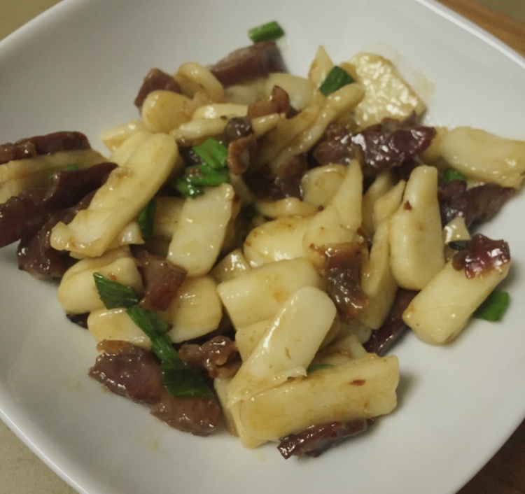 腊肉炒年糕