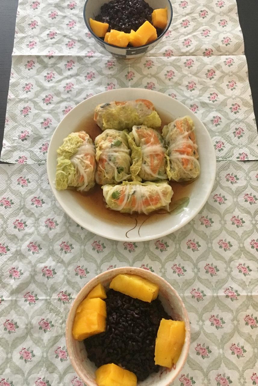 芒果黑米捞