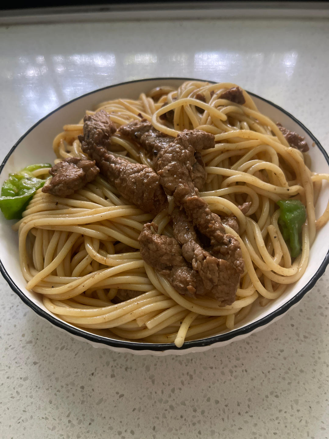 味道不输西餐厅的黑椒牛柳意面