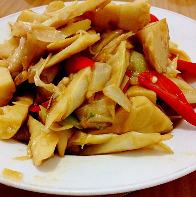 jennylynn做的青椒炒笋丝