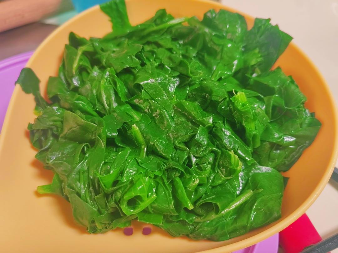 菠菜芝士咸面包（一次发酵）