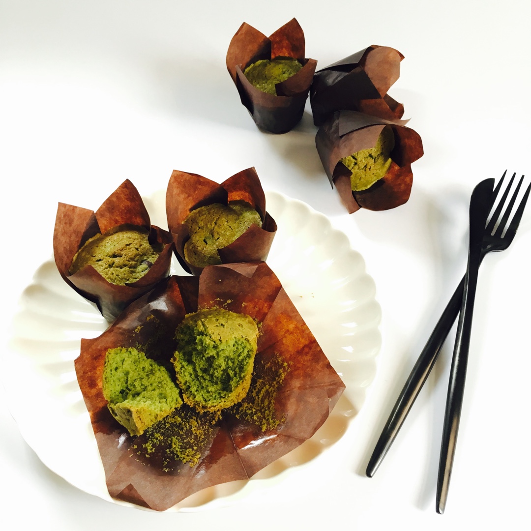 抹茶蜜豆杯子蛋糕