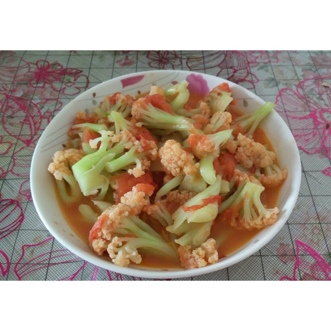 西红柿炒菜花