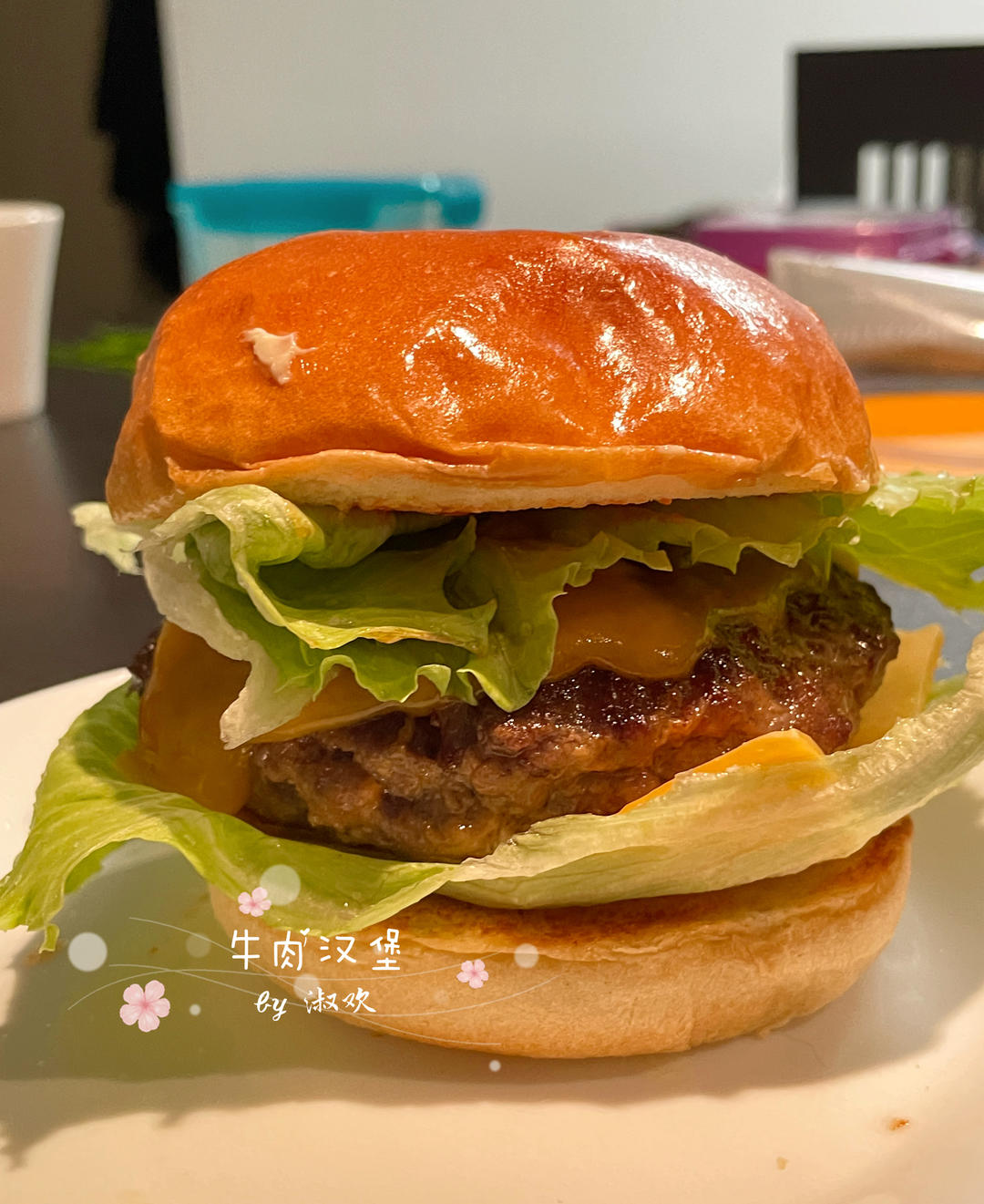 牛肉汉堡的肉胚