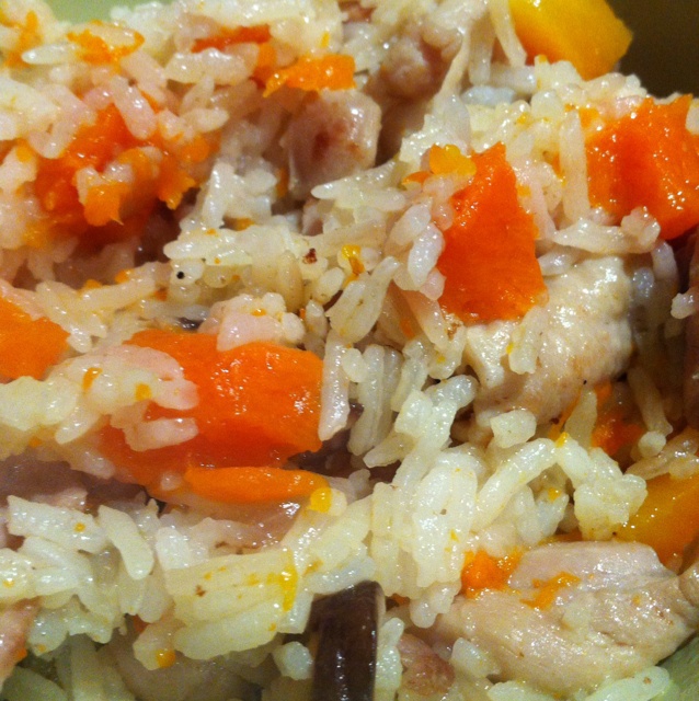 南瓜鸡肉饭