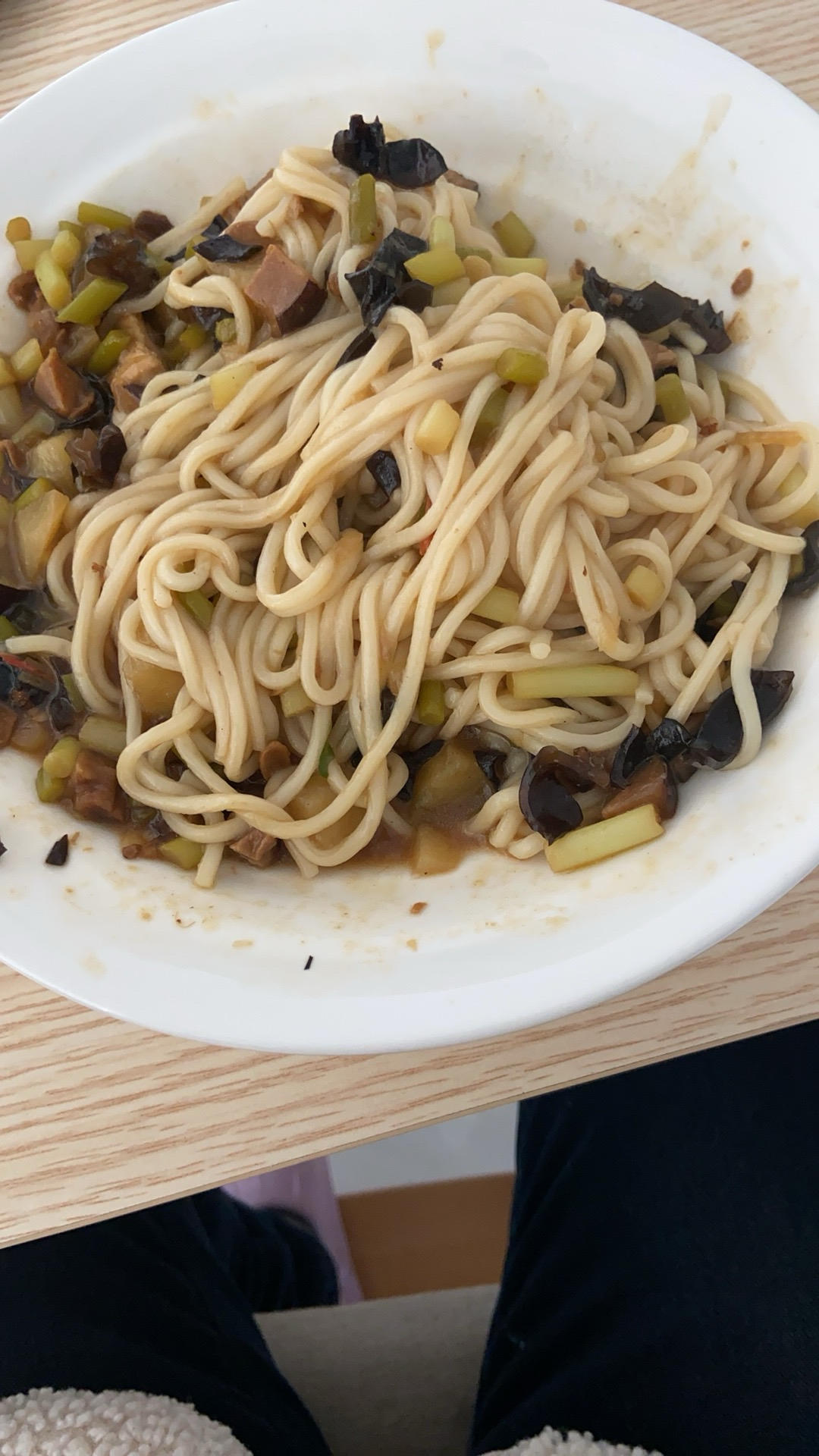 蒜苔打卤面