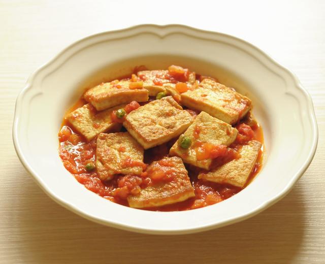 番茄烧老豆腐( Stewed Bean Curd with Tomato)的做法