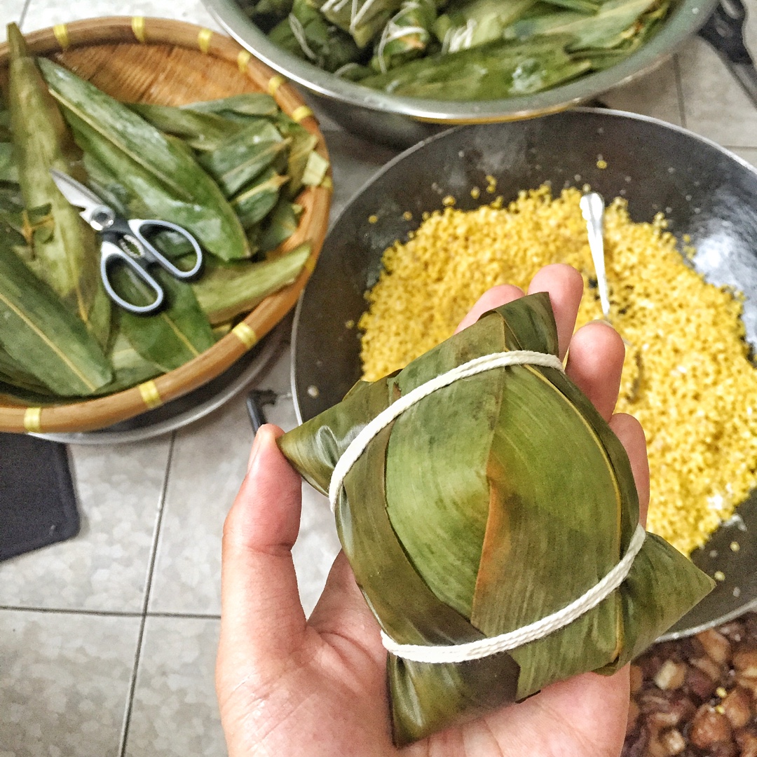 广式粽子的包法