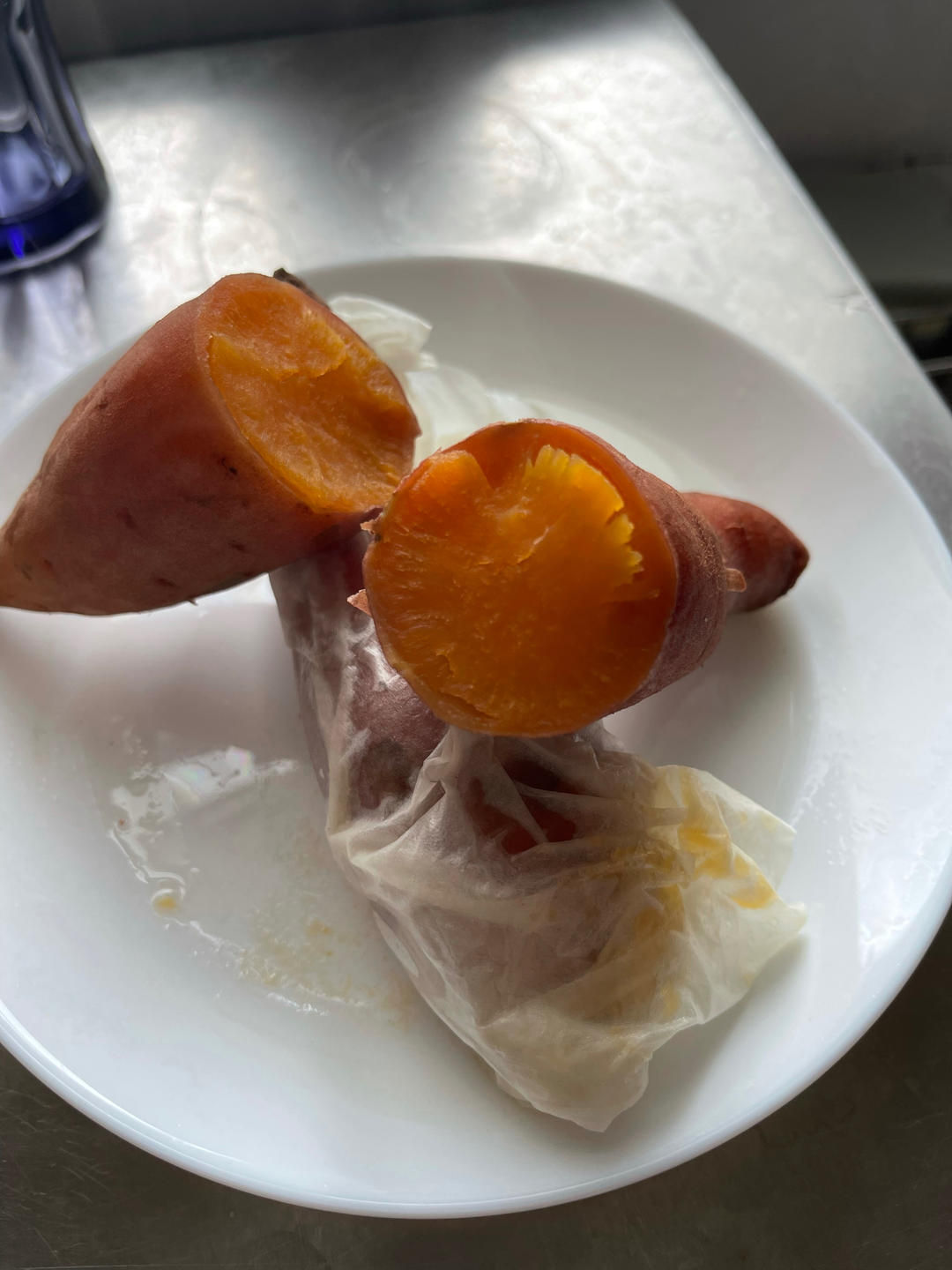 【健康三餐】简单好吃的微波炉烤红薯