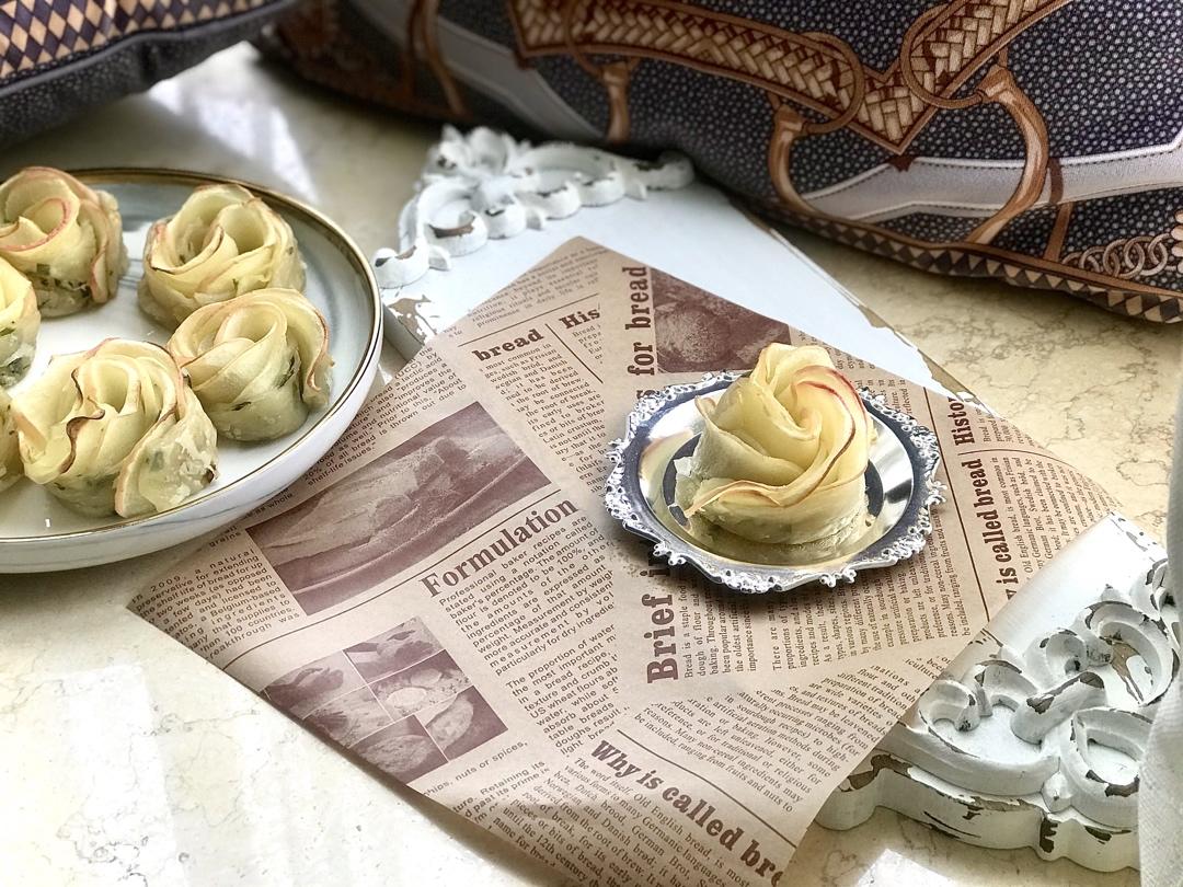 苹果玫瑰塔（手抓饼版）