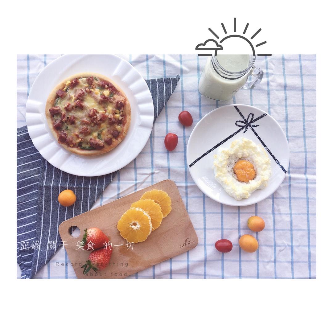 奥尔良烤鸡肉披萨