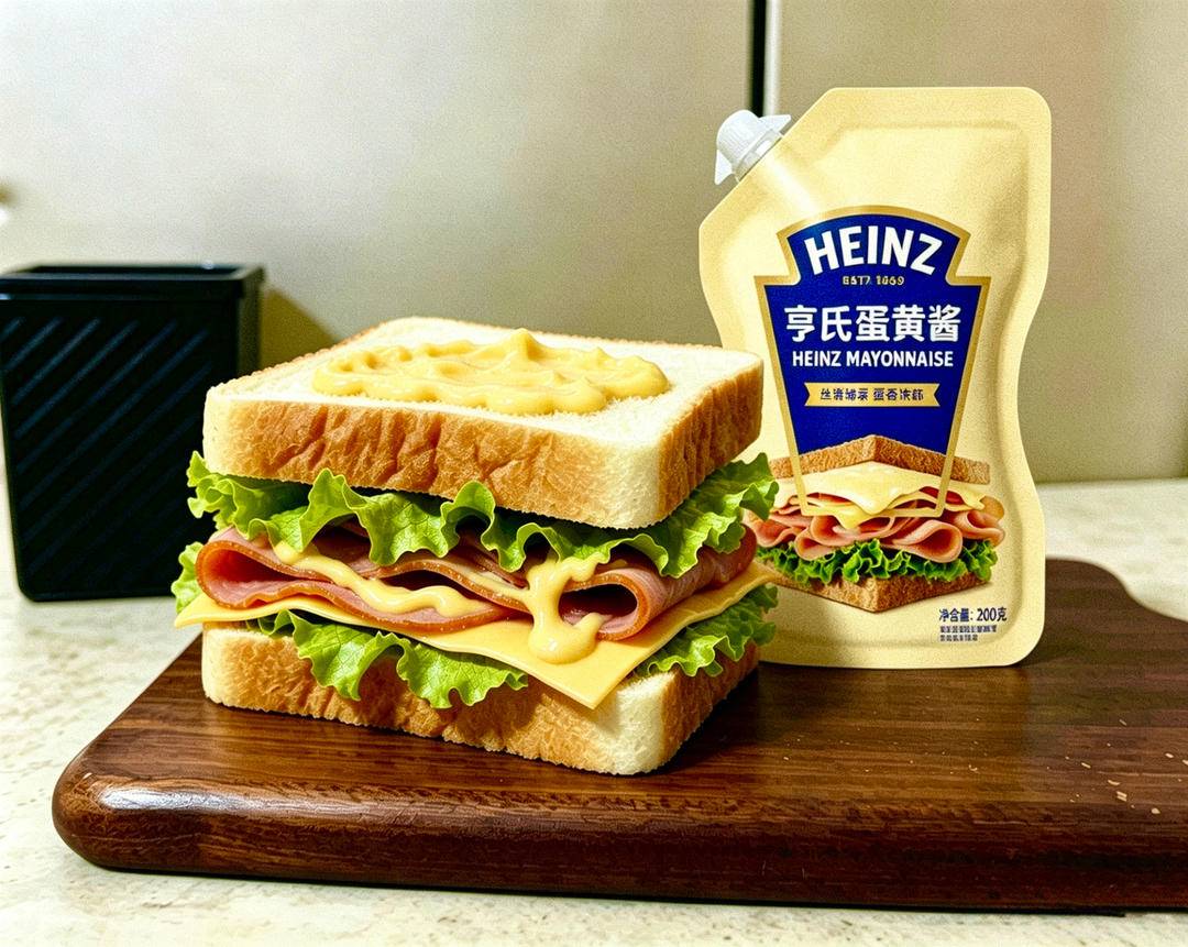 5分钟搞定好吃舔手的鸡蛋火腿三明治