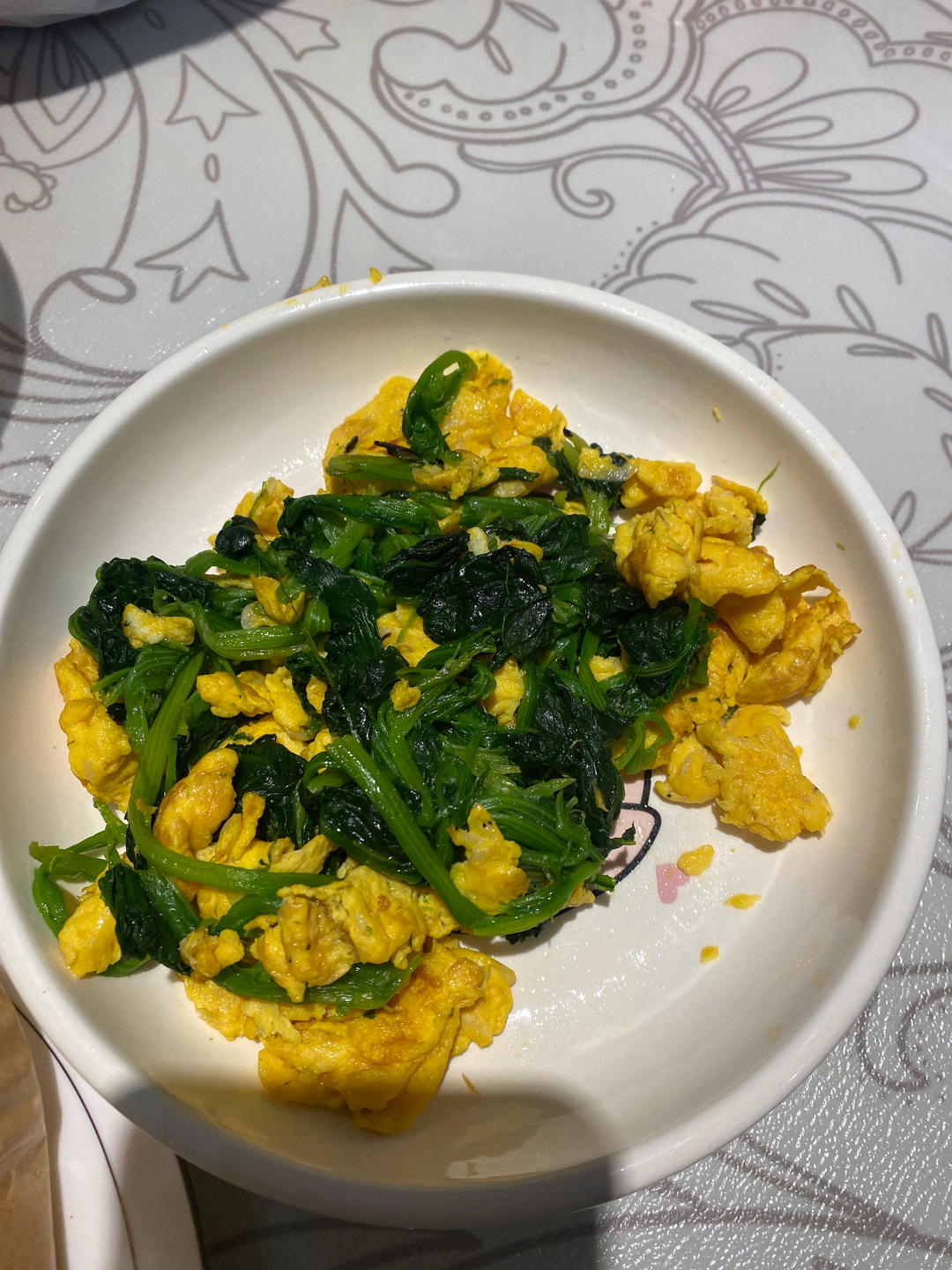 菠菜炒鸡蛋
