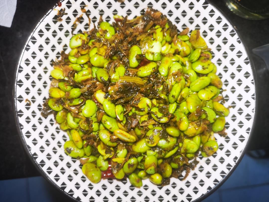 毛豆炒雪菜