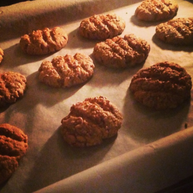 无粉无油燕麦花生酱饼干