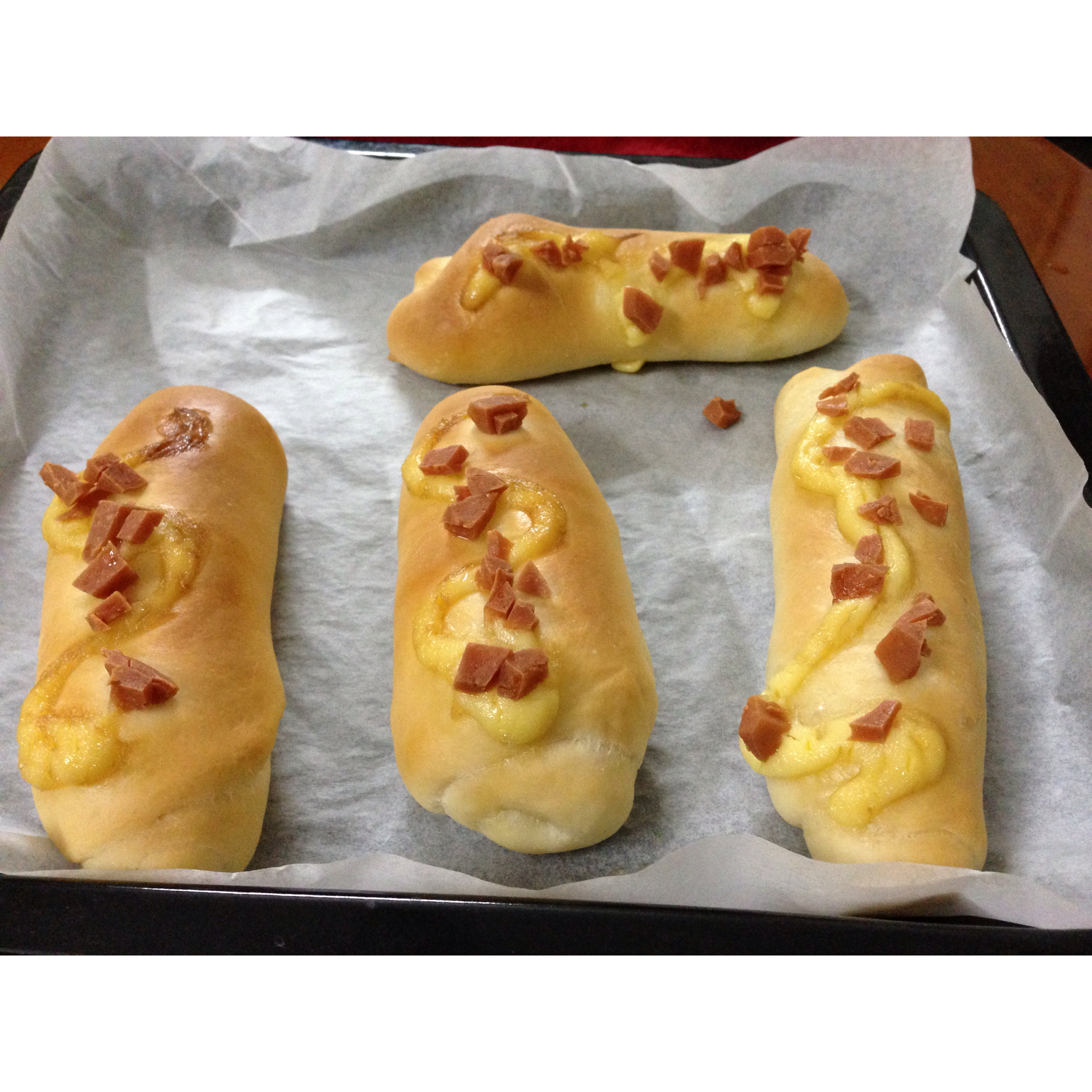 玉米火腿沙拉包