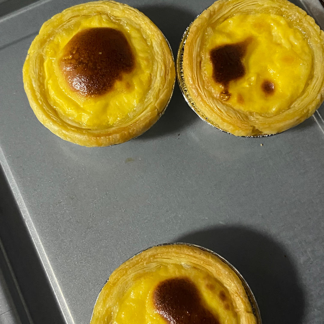 做三个不需要砂糖和淡奶油的炼乳蛋挞
