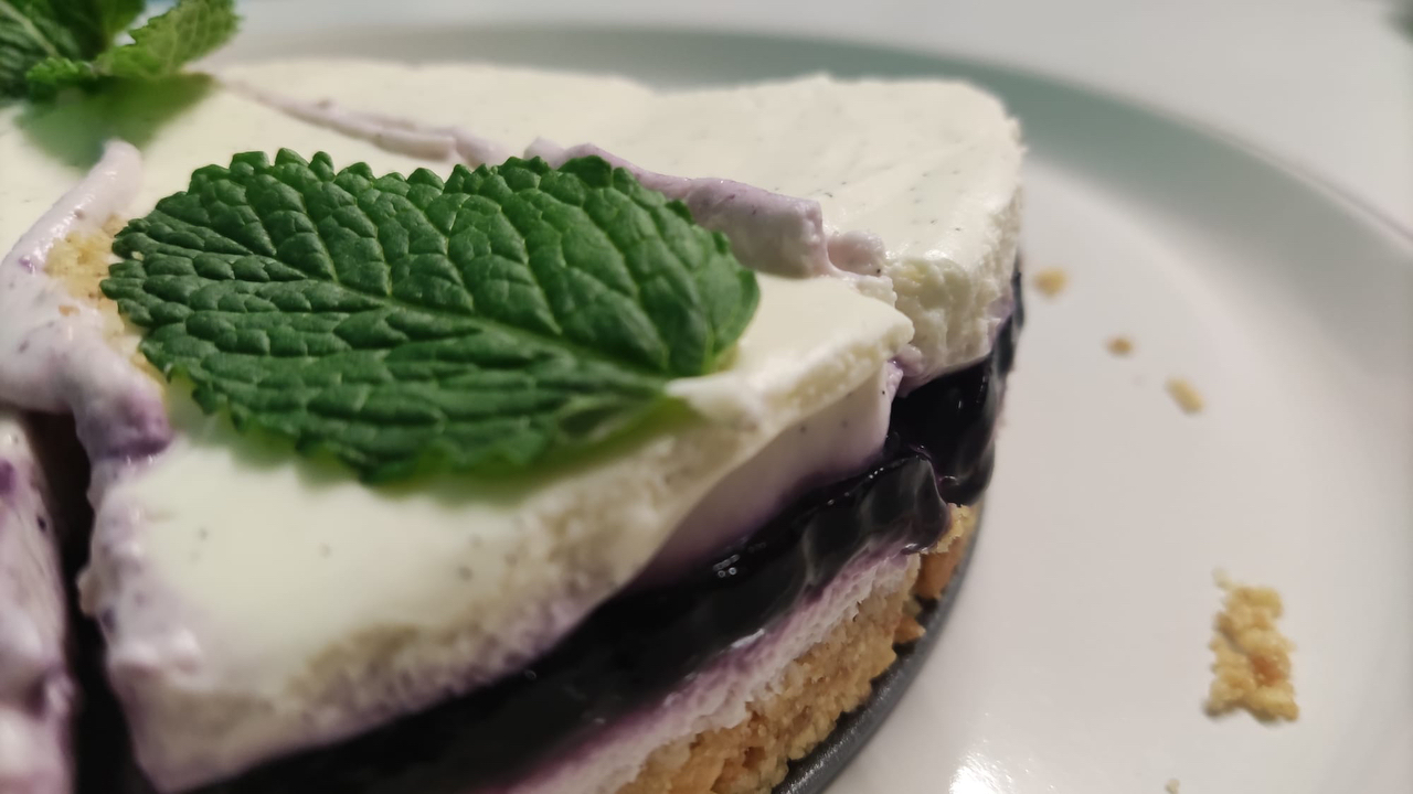 【点心】蓝莓酸奶奶酪蛋糕(蓝莓镜面酱)的做法 步骤19