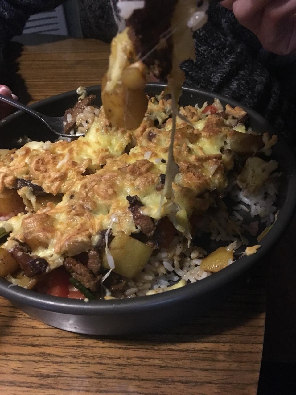 土豆火腿焗饭