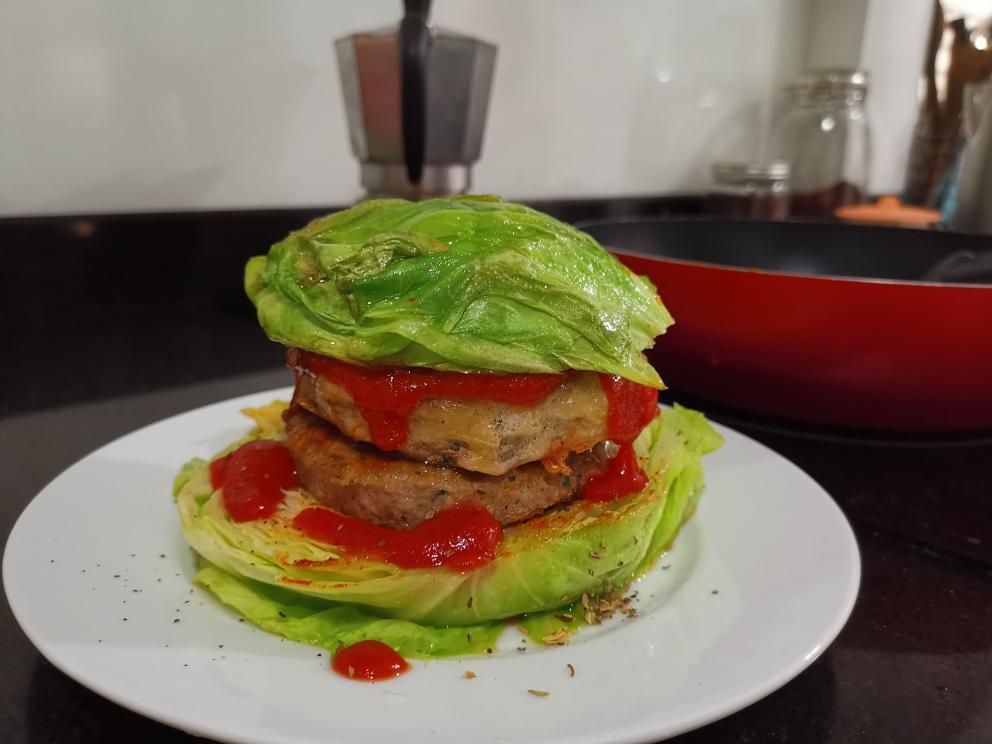 Keto Burger 生酮汉堡的做法 步骤3