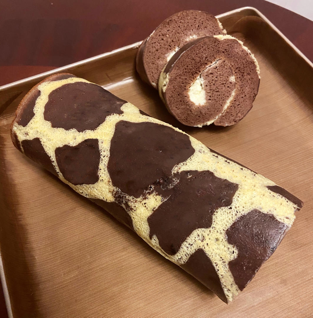 好看又好吃的长颈鹿蛋糕卷（Magimix玛捷斯版）