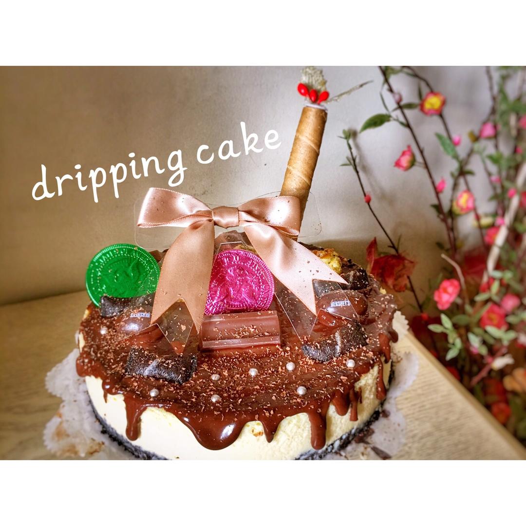 风靡欧美的滴落蛋糕~巧克力盛宴dripping cake