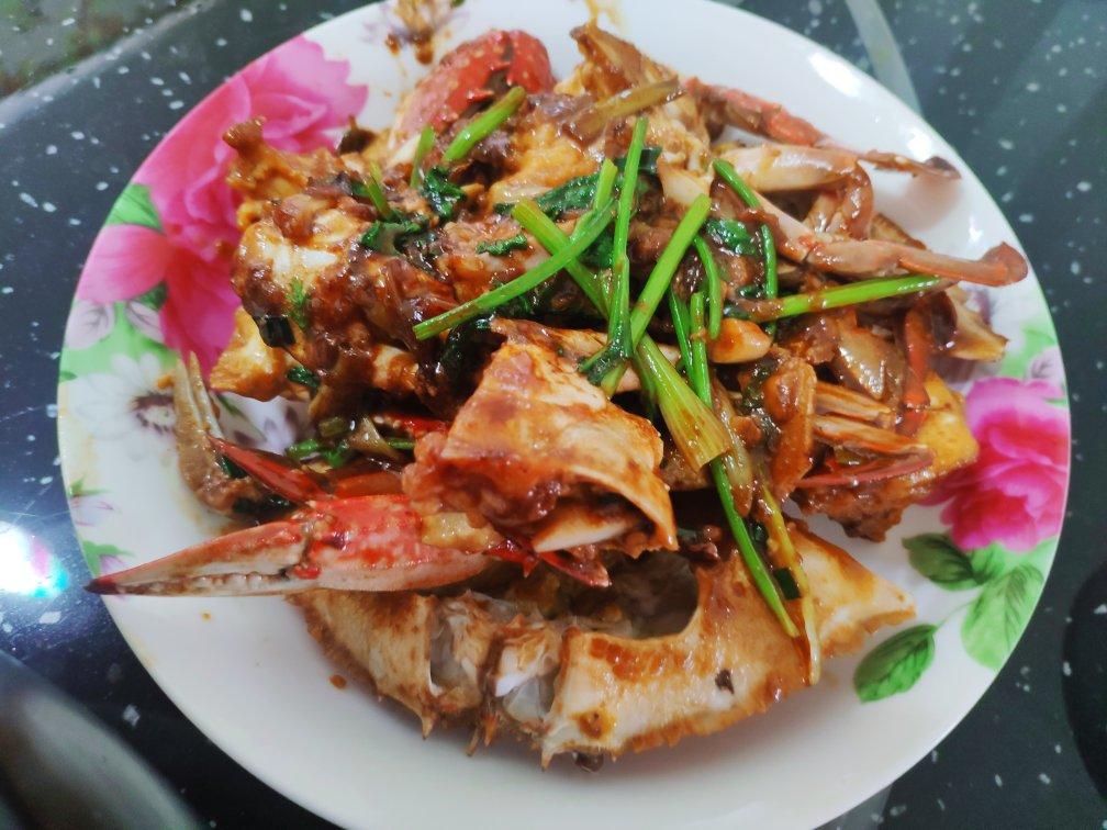 吃了还想吃的红烧梭子蟹