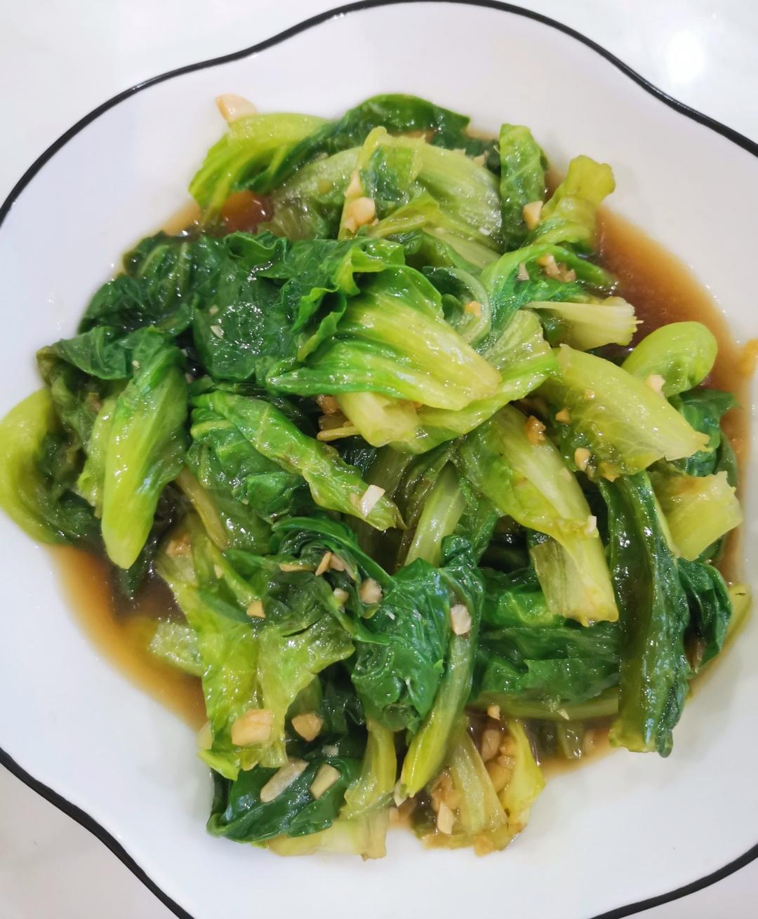 堪比饭店的白灼罗马生菜