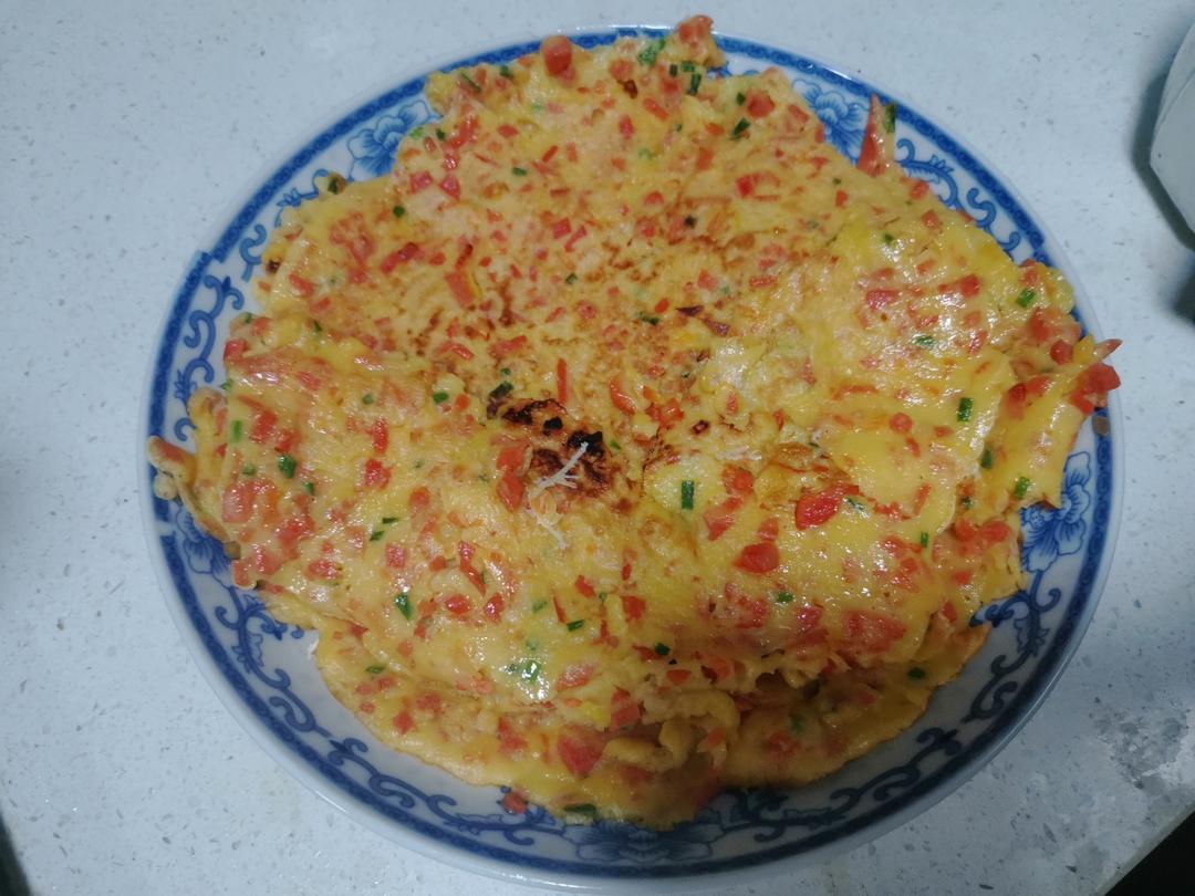 胡萝卜葱花鸡蛋饼