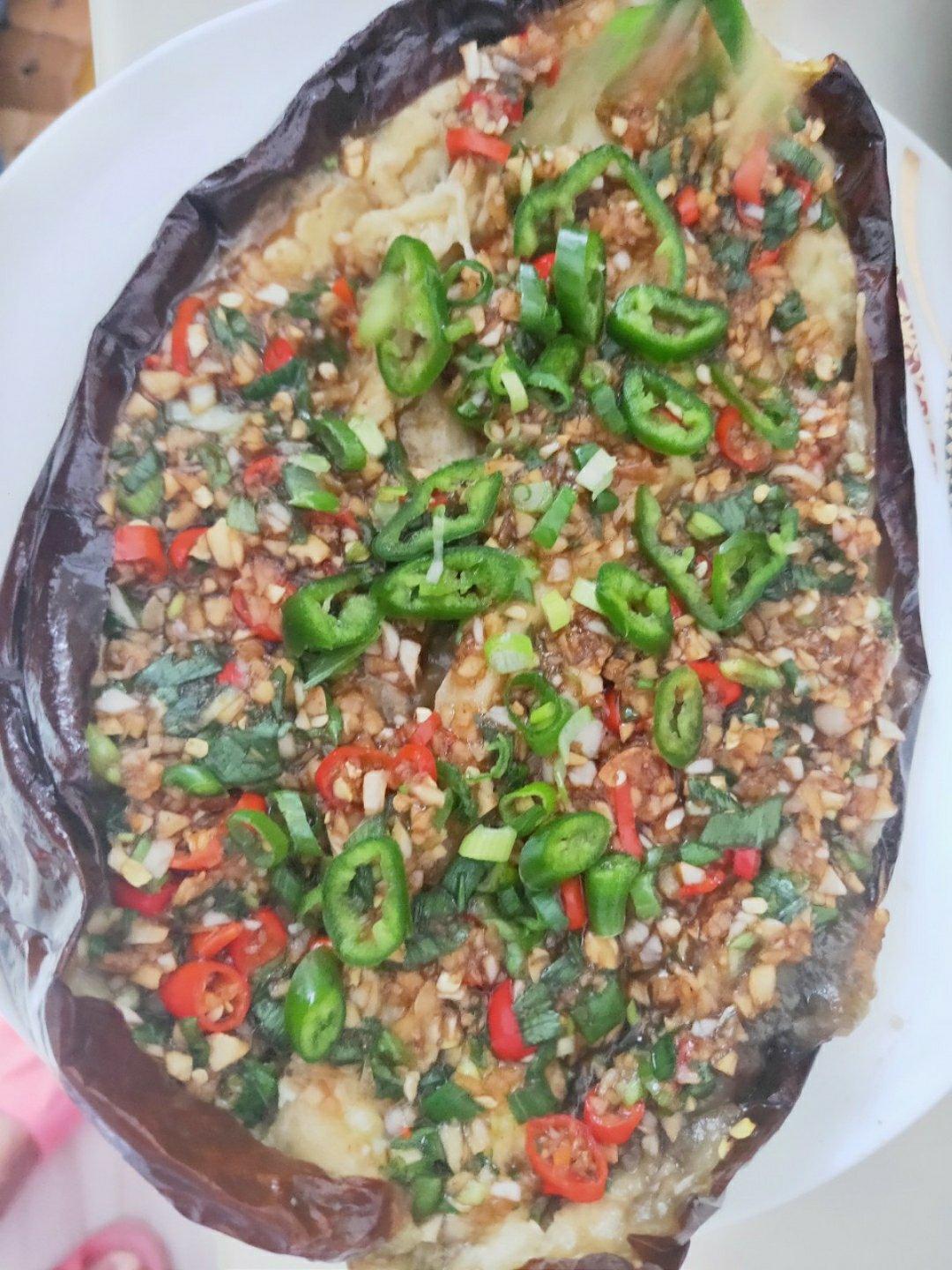 烤箱菜走起--蒜蓉烤茄子